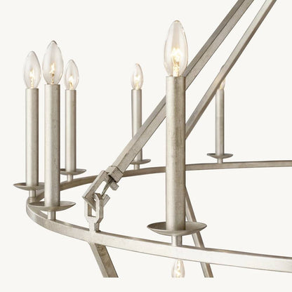 Carrick English Openwork Two-Tier Round Chandelier 62"