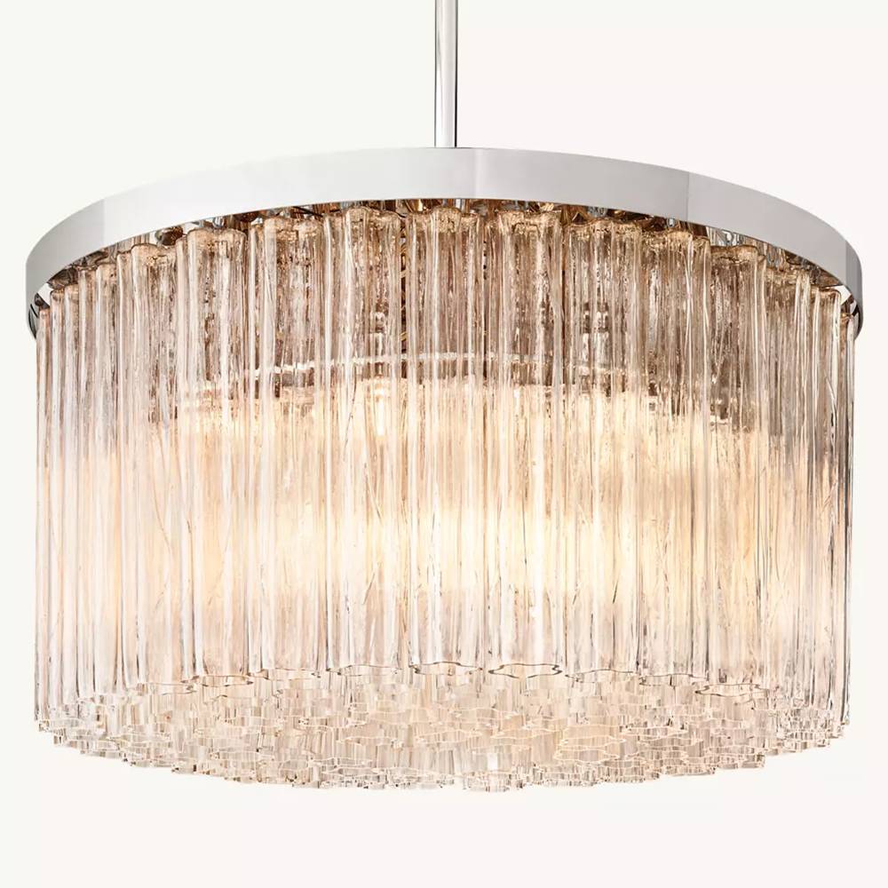 Cielo Lustred Glass Round Chandelier 36"