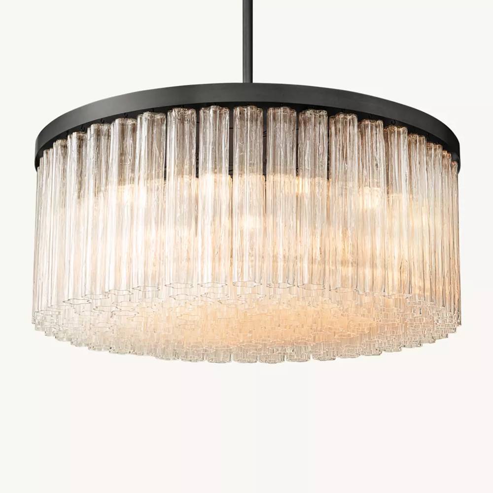 Cielo Lustred Glass Round Chandelier 48"