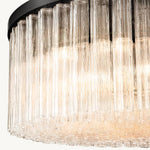 Cielo Lustred Glass Round Chandelier 36"