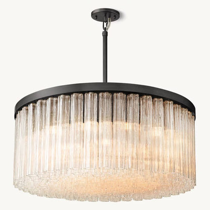 Cielo Lustred Glass Round Chandelier 48"