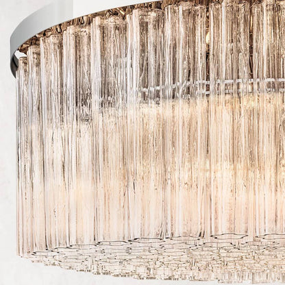 Cielo Lustred Glass Round Chandelier 36"