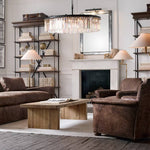 Rhys Beveled Prism Round Chandelier 32"
