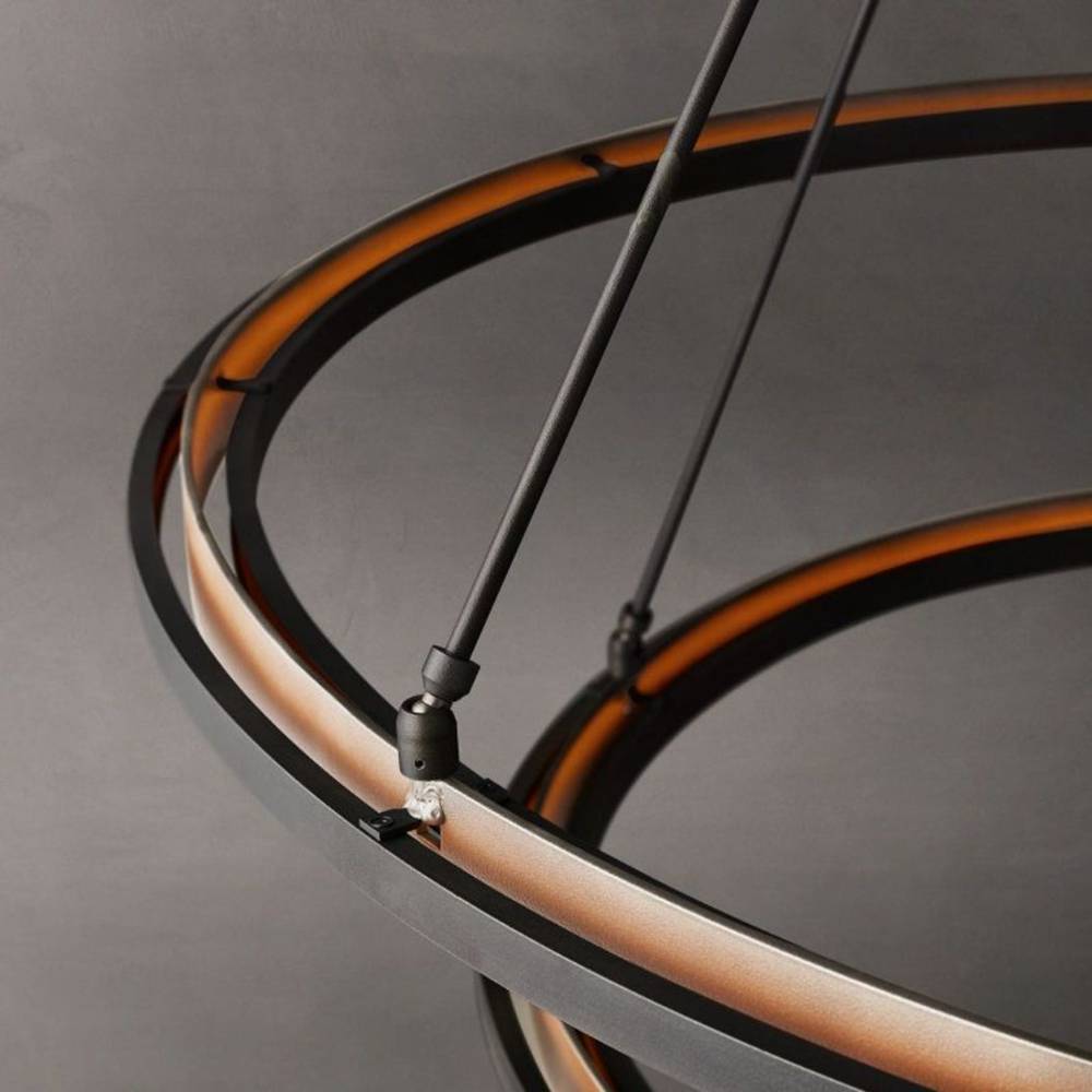 Peralta Forged Ambient Two-Tier Round Chandelier 60"