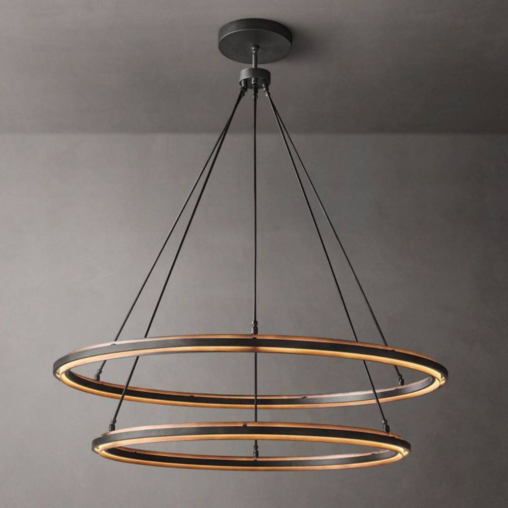 Peralta Shadow Glow Two-Tier Round Chandelier