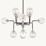 Bistro Transit Globe Glass Chandelier 42"