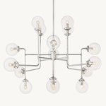 Bistro Transit Globe Glass Chandelier 56"