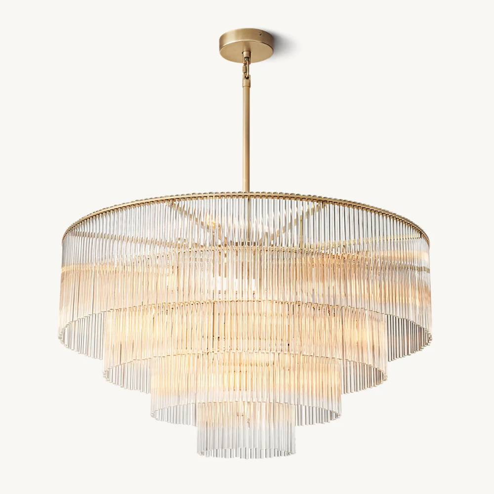 Amadeo Prismatic Array Round Chandelier 40"