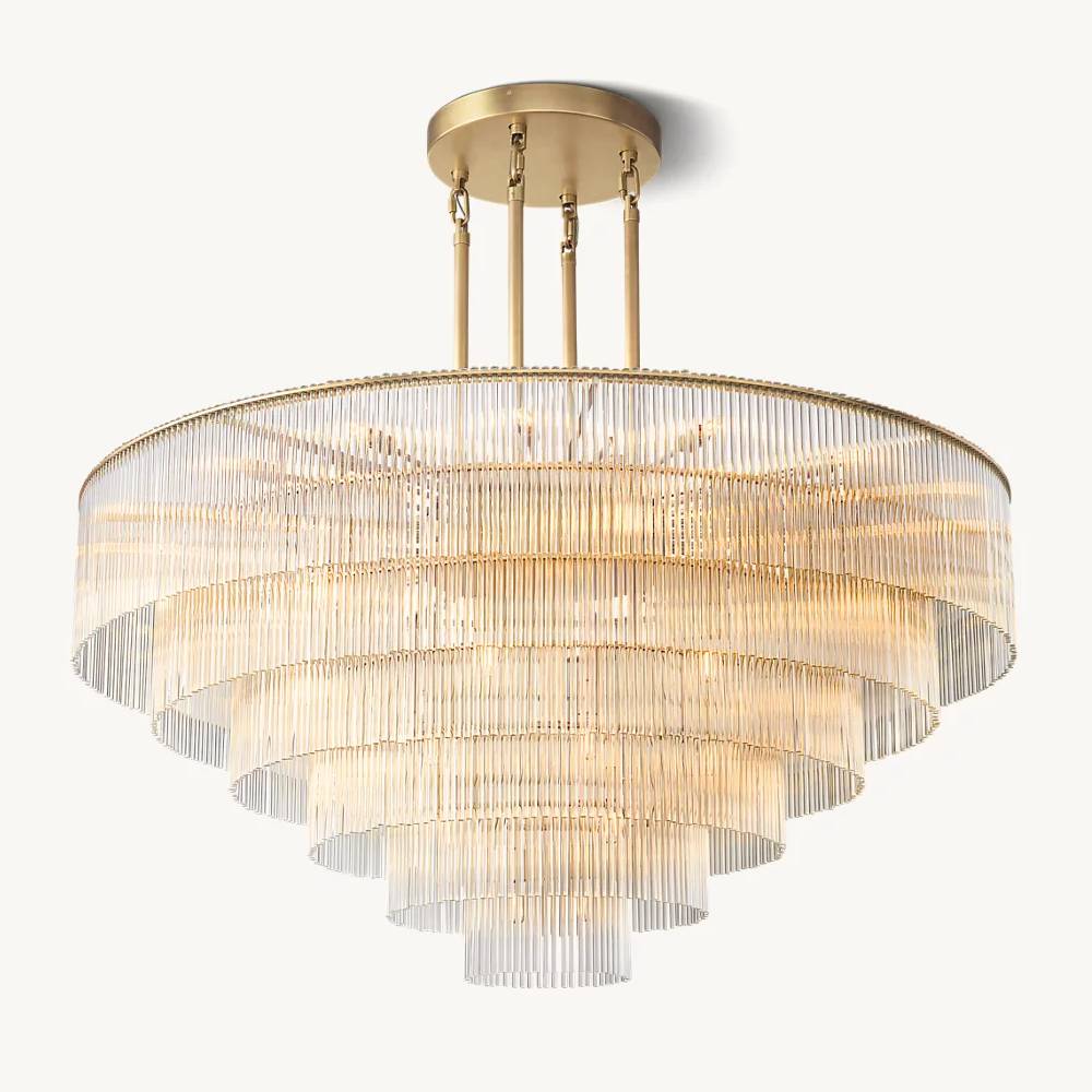 Amadeo Prismatic Array Round Chandelier 60"