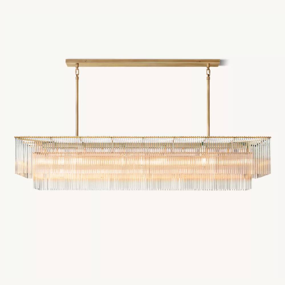 Amadeo Prismatic Array Rectangular Chandelier 72"