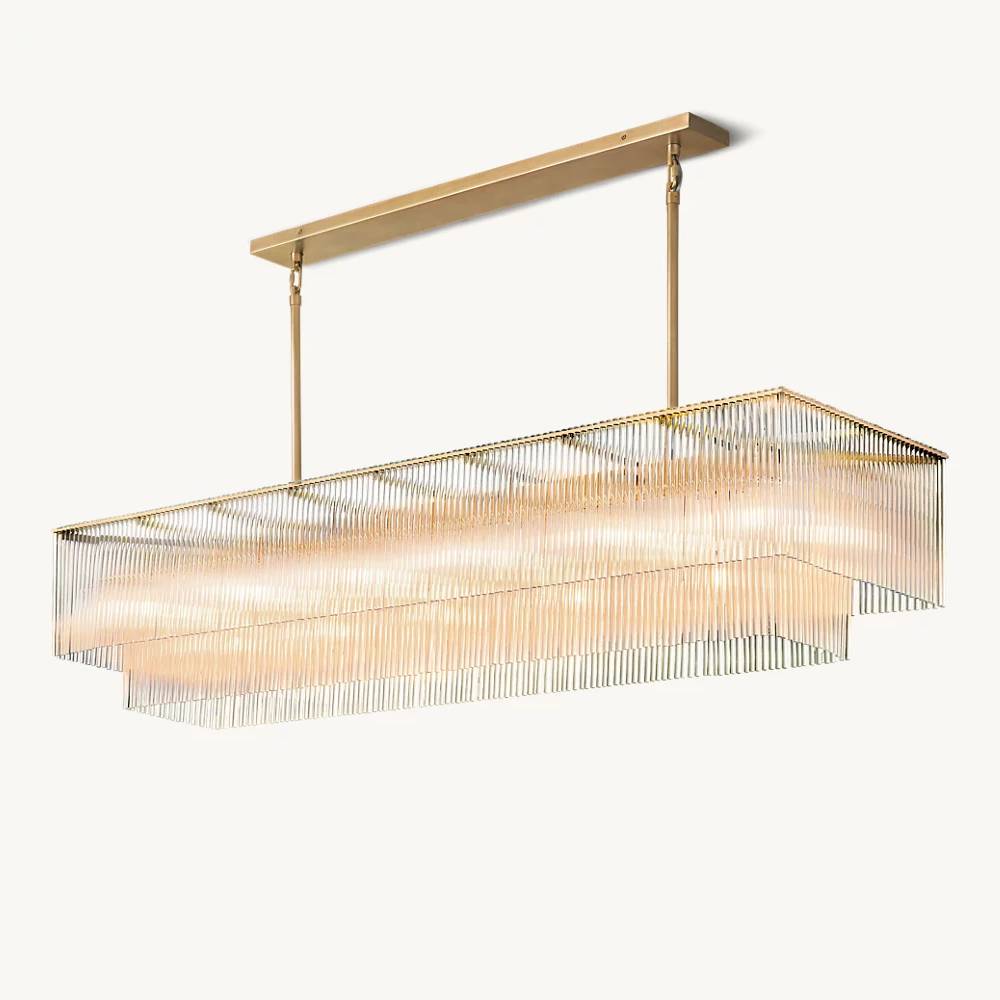 Amadeo Prismatic Array Rectangular Chandelier 72"