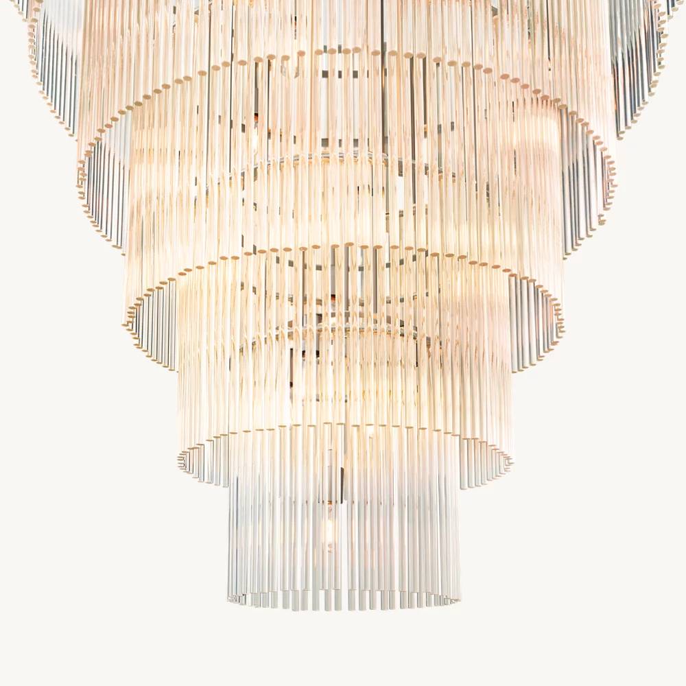 Amadeo Prismatic Array Grand Glass Chandelier 36"