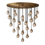 Pearl Carved Inciso Round Chandelier 48"