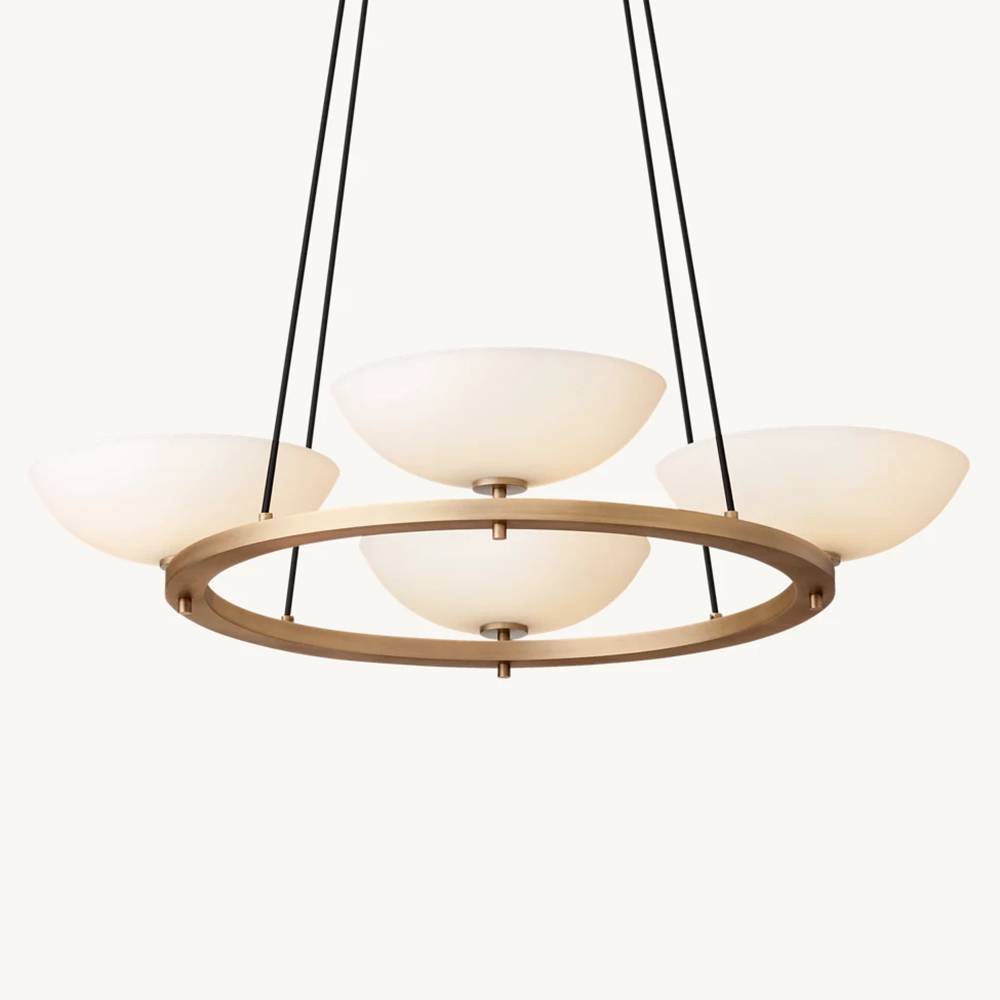 Vernet Porcelain Shade Round Chandelier 36"