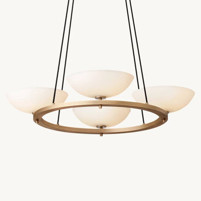 Vernet Porcelain Shade Round Chandelier 36"