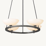 Vernet Porcelain Shade Round Chandelier 36"