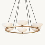 Vernet Porcelain Shade Round Chandelier 48"