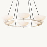 Vernet Porcelain Shade Round Chandelier 48"