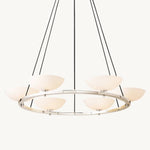 Vernet Porcelain Shade Round Chandelier 48"