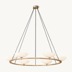 Vernet Porcelain Shade Round Chandelier 60"