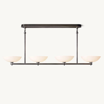 Vernet Porcelain Shade Linear Chandelier 60"