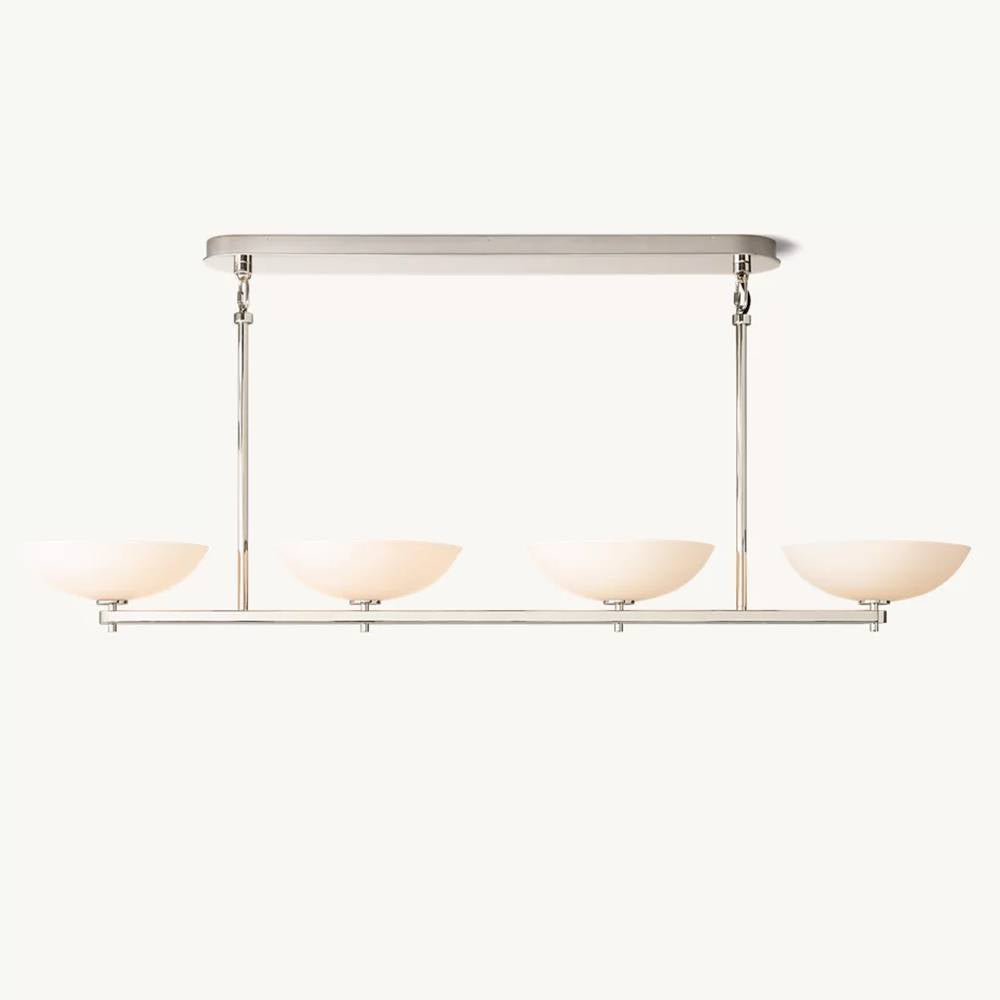 Vernet Porcelain Shade Linear Chandelier 60"