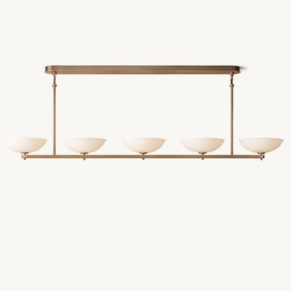 Vernet Porcelain Shade Linear Chandelier 76"
