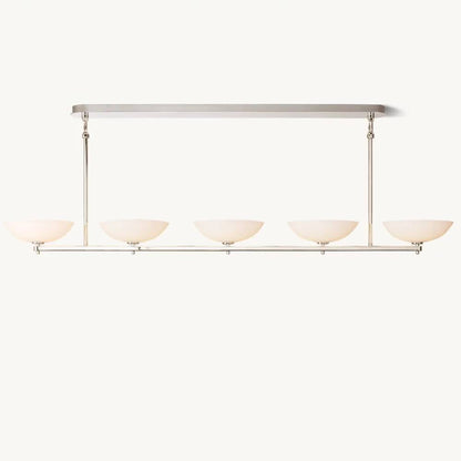 Vernet Porcelain Shade Linear Chandelier 76"