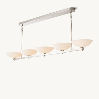 Vernet Porcelain Shade Linear Chandelier 76"