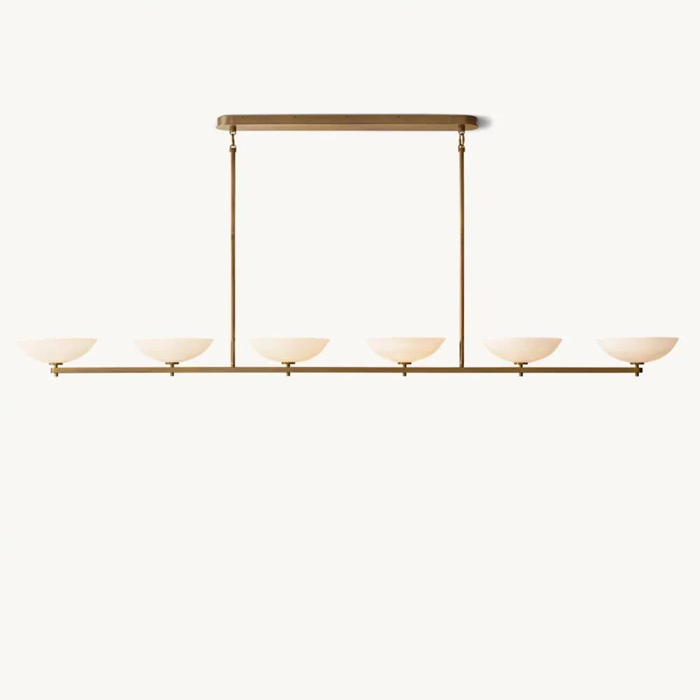 Vernet Porcelain Shade Linear Chandelier 96"