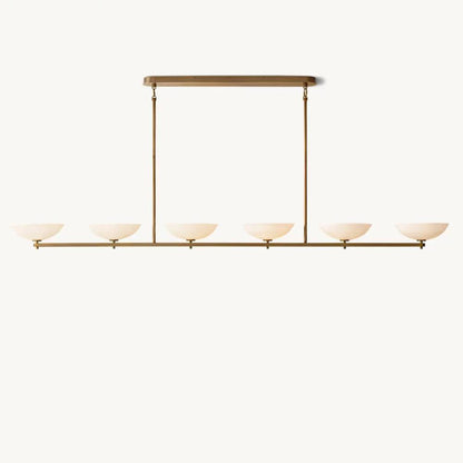 Vernet Porcelain Shade Linear Chandelier 96"