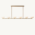 Vernet Porcelain Shade Linear Chandelier 96"