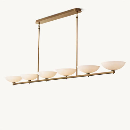 Vernet Porcelain Shade Linear Chandelier 96"