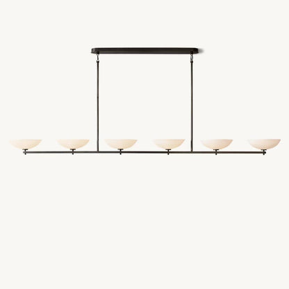 Vernet Porcelain Shade Linear Chandelier 96"
