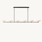 Vernet Porcelain Shade Linear Chandelier 96"