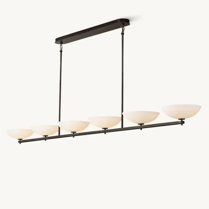Vernet Porcelain Shade Linear Chandelier 96"