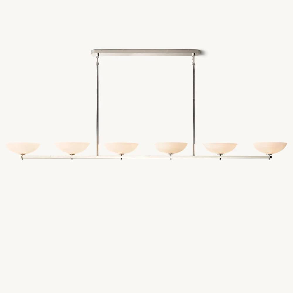 Vernet Porcelain Shade Linear Chandelier 96"