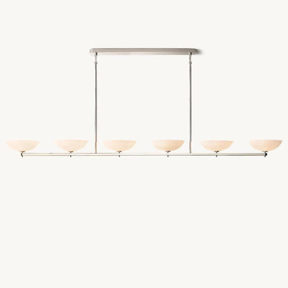 Vernet Porcelain Shade Linear Chandelier 96"