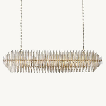 Emile Gradient Spire Rectangular Chandelier 54"