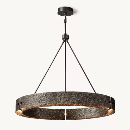 Vouvray Etched Metal Round Chandelier 48"