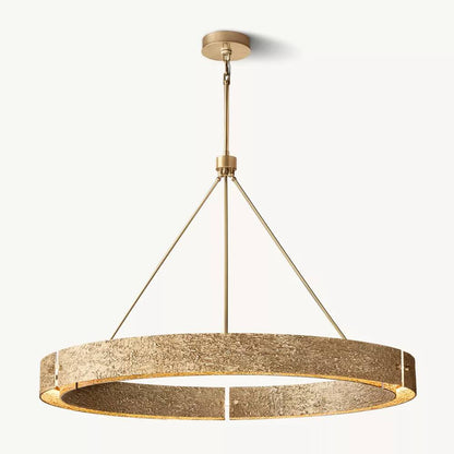 Vouvray Etched Metal Round Chandelier 60"