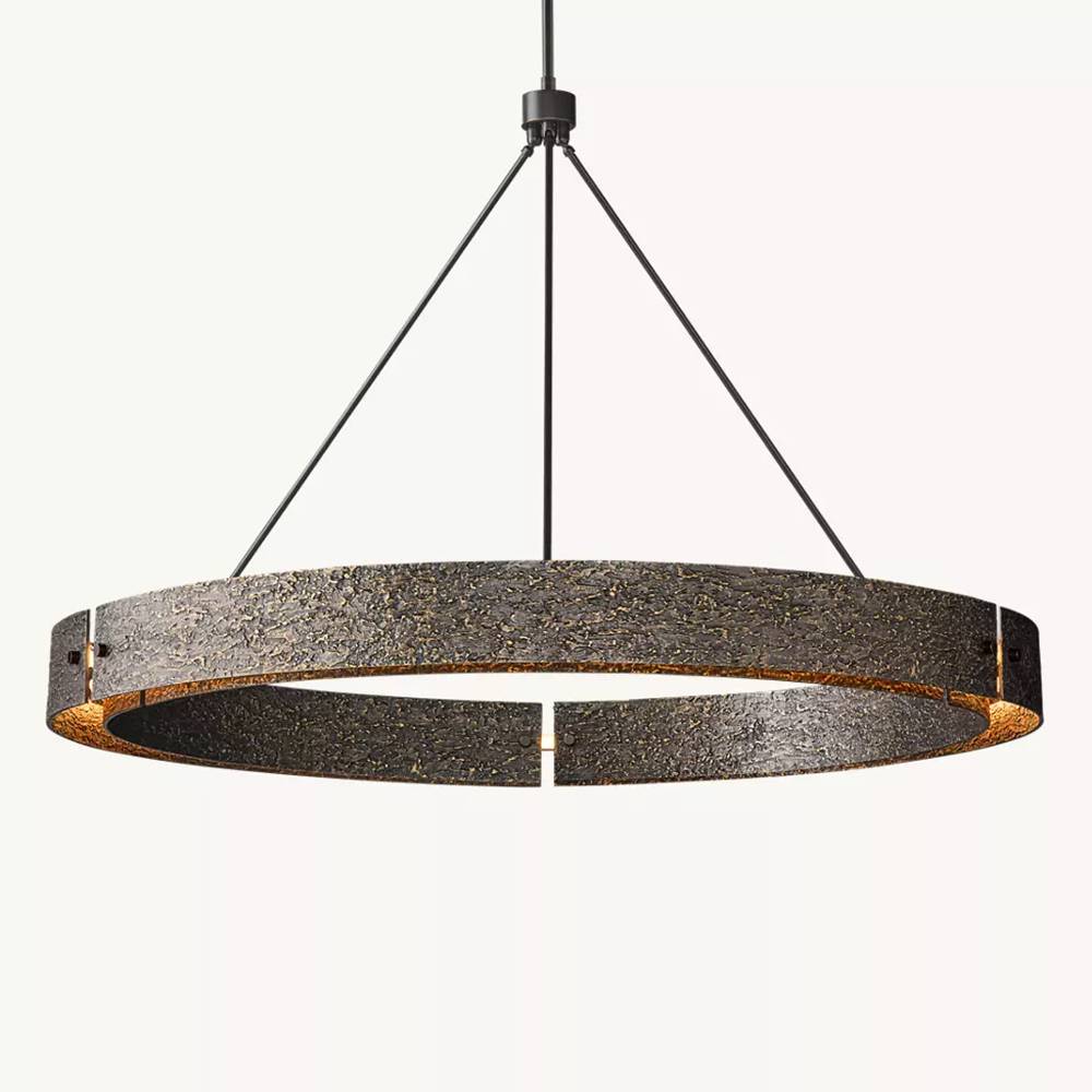 Vouvray Etched Metal Round Chandelier 60"