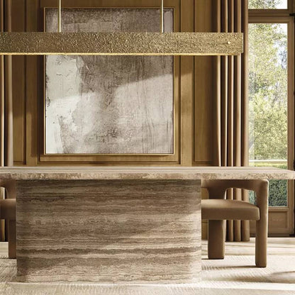 Vouvray Etched Metal Linear Chandelier 72"