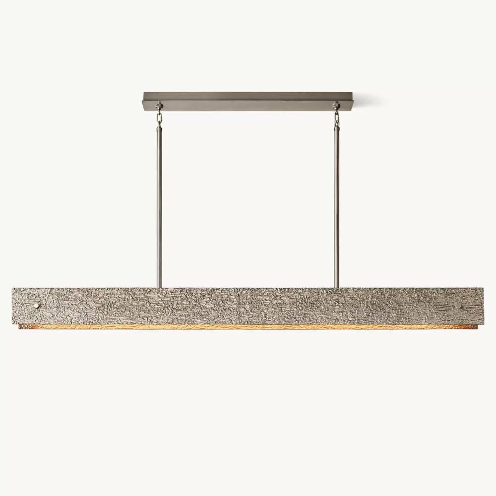 Vouvray Etched Metal Linear Chandelier 72"