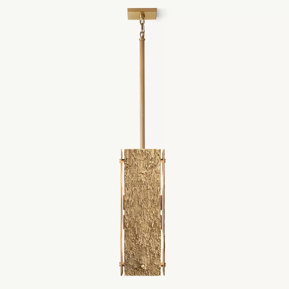 Vouvray Etched Metal Square Pendant Light