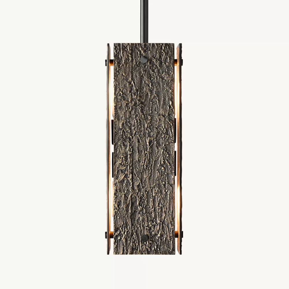 Vouvray Etched Metal Square Pendant Light