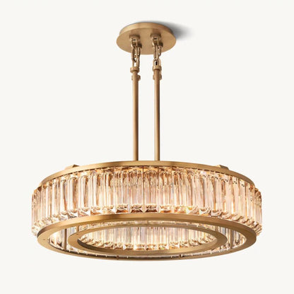 Maurier Angular Layers Round Chandelier 37"