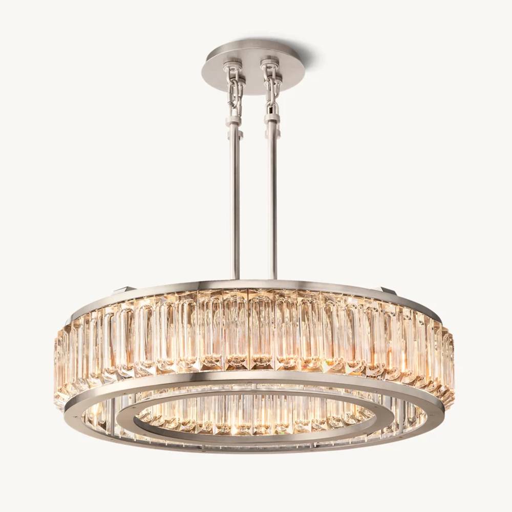 Maurier Angular Layers Round Chandelier 37"