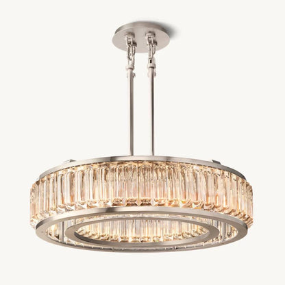 Maurier Angular Layers Round Chandelier 37"