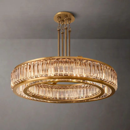 Maurier Angular Layers Round Chandelier 48"